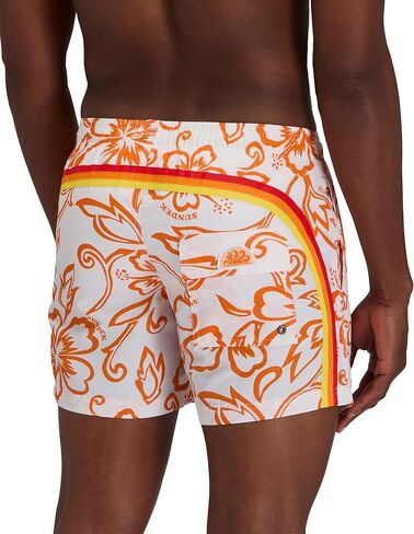 SUNDEK Mens Elastic Waist Print Boardshort, Swim Trunks 14" Length 5" Inseam in Saudi Arabia