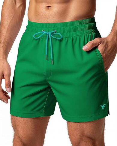 5 Inches Men Swim Trunks with Mesh Lining and Quick Dry Pockets for Board Beach Gym Running in Saudi Arabia