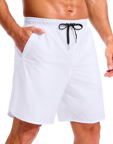 G Gradual Mens 7" Swim Trunks with Compression Liner 4 Pockets Quick Dry Swimsuit Bathing Suit Board Shorts for Men in Kuwait