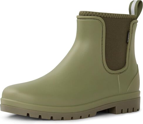 planone Short Rain Boots for Women Waterproof Soft Lined Neoprene Chelsea Boots Ankle Non-Slip Rubber Boots Lightweight Outdoor Garden Shoes Work Boots with Arch Support and Removable Comfort Insole in Kuwait