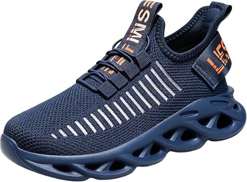 GLMYML Boys Sneakers Girls Kids Running Shoes, Breathable Mesh Hook & Loop Non-Slip Lightweight Athletic Sports Shoes for Toddler Little Big Kid in Saudi Arabia