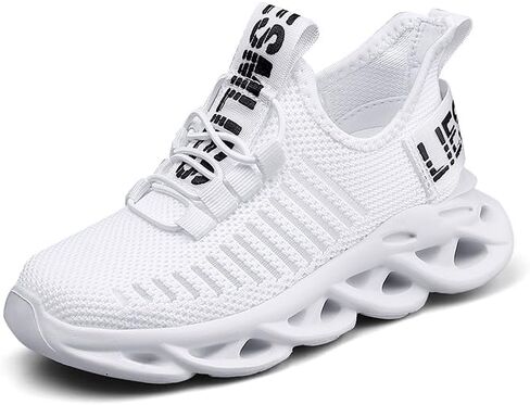 GLMYML Boys Sneakers Girls Kids Running Shoes, Breathable Mesh Hook & Loop Non-Slip Lightweight Athletic Sports Shoes for Toddler Little Big Kid in Saudi Arabia