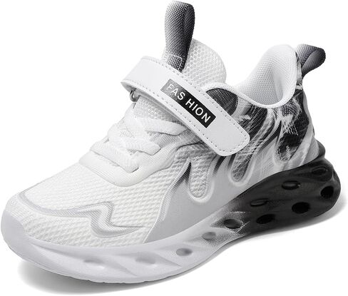 GLMYML Boys Sneakers Girls Kids Running Shoes, Breathable Mesh Hook & Loop Non-Slip Lightweight Athletic Sports Shoes for Toddler Little Big Kid in Saudi Arabia