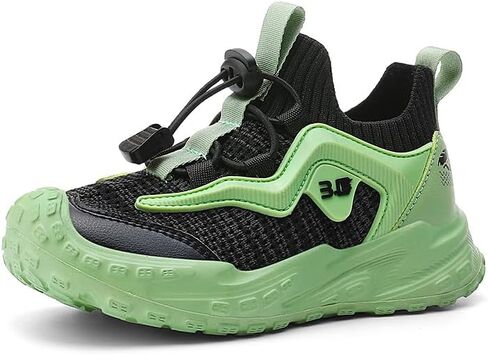 GLMYML Boys Sneakers Girls Kids Running Shoes, Breathable Mesh Hook & Loop Non-Slip Lightweight Athletic Sports Shoes for Toddler Little Big Kid in Saudi Arabia