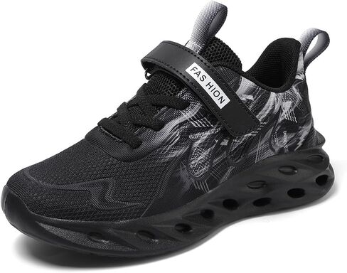 GLMYML Boys Sneakers Girls Kids Running Shoes, Breathable Mesh Hook & Loop Non-Slip Lightweight Athletic Sports Shoes for Toddler Little Big Kid in Saudi Arabia