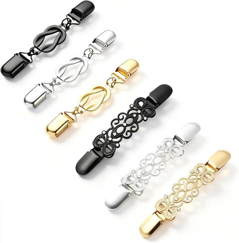 6PCS Cinch Clip，Retro Sweater Clips，Waist Cincher & Shirt Clip Retro Dress Cinch Clipsfor Variety of Shirts Cinches Shawl,Cardigan,Sweater,Clothes&Pant Tightener Clip in Kuwait