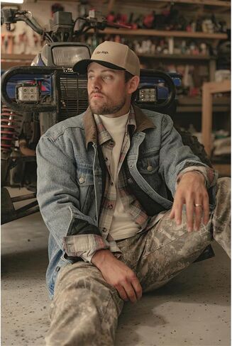 Guide Gear Men’s Quilt-Lined Denim Jacket 2.0; Cotton Button Down Cowboy Jean Coat in Saudi Arabia