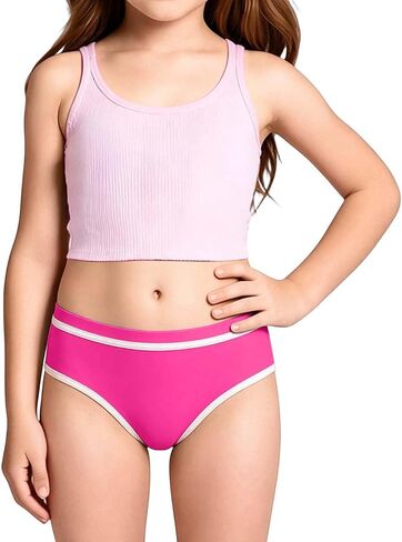 Girls Color Block Swim Bottoms Summer Sun Protection Bikini Swimsuit Soft Quick-Dry Bathing Suit Bottoms for Beach in Saudi Arabia