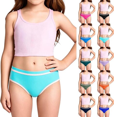 Girls Color Block Swim Bottoms Summer Sun Protection Bikini Swimsuit Soft Quick-Dry Bathing Suit Bottoms for Beach in Saudi Arabia