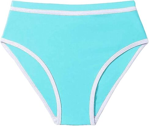 Girls Color Block Swim Bottoms Summer Sun Protection Bikini Swimsuit Soft Quick-Dry Bathing Suit Bottoms for Beach in Saudi Arabia