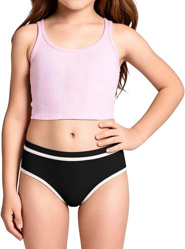 Girls Color Block Swim Bottoms Summer Sun Protection Bikini Swimsuit Soft Quick-Dry Bathing Suit Bottoms for Beach in Saudi Arabia