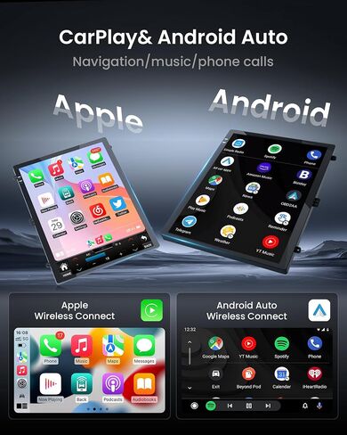 4Core+64GB Car Radio for Chrysler 300 300C 2005-2010: 9 Inch 1280 * 800 IPS Touchscreen Head Unit with Carplay/Android Auto GPS Navigation 5GWiFi Bluetooth5.0 1080P Camera SWC FM Stereo Replacement in Saudi Arabia