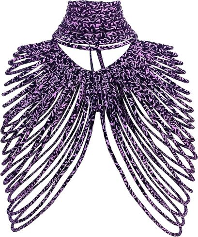 African Ankara Cape Necklace for Women Statement Multi-strand Shawl and African Collar Tribal Necklaces 2 PCS in Kuwait