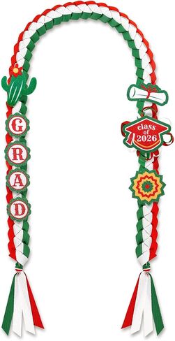CiyvoLyeen Graduation Leis with Glitter Pins Class of 2026 Decoration Handmade Double Braided Ribbon Garland for Graduate Her Him High School University Graduation Gift Idea (Black & Silver) in Kuwait