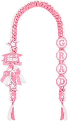 CiyvoLyeen Graduation Leis with Glitter Pins Class of 2026 Decoration Handmade Double Braided Ribbon Garland for Graduate Her Him High School University Graduation Gift Idea (Black & Silver) in Kuwait
