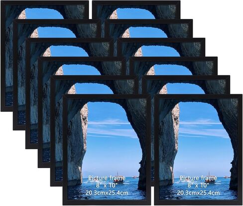 Schliersee 8x10 Picture Frame Set of 12, 8 by 10 Multi Black Photo Picture Frames Bulk for Wall Gallery Collage Frames or Tabletop Home Decor in Saudi Arabia