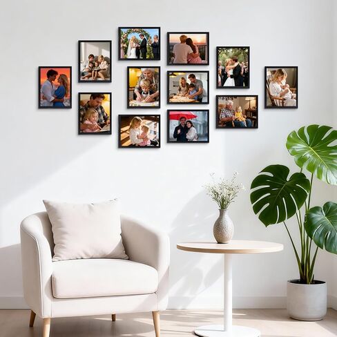 Schliersee 8x10 Picture Frame Set of 12, 8 by 10 Multi Black Photo Picture Frames Bulk for Wall Gallery Collage Frames or Tabletop Home Decor in Saudi Arabia