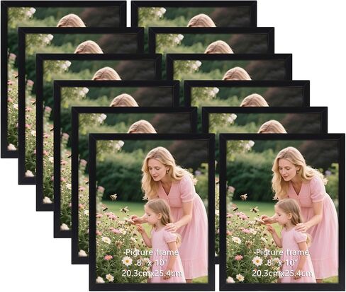 Schliersee 8x10 Picture Frame Set of 12, 8 by 10 Multi Black Photo Picture Frames Bulk for Wall Gallery Collage Frames or Tabletop Home Decor in Saudi Arabia