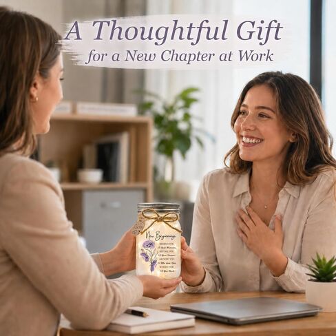 SOLMAY New Beginnings Gifts for Women, High School College Graduation Gifts for Women, Coworker Leaving Farewell Present, Retirement Gift for Woman, Inspirational Keepsake Mason Star Jar in Saudi Arabia
