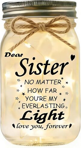 Friendship Gifts for Women Mason Jar Night Light Friend Birthday Gifts for Women It can Serve as a Christmas Gift or a Decorative Night Light for the Home. in Saudi Arabia