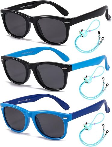 Flexible Kids Sunglasses Polarized Toddler Sun Glasses for Boys Girls Shades UV400 Protection Age 2-8 in Kuwait