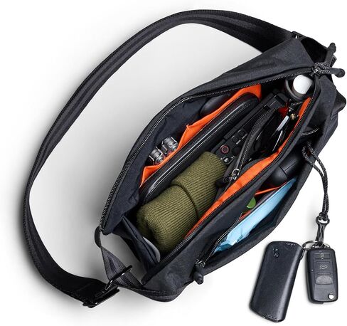 Bellroy Carryology Essentials Sling (حقيبة سفر حول الجسم مع سحاب ثنائي الاتجاه) - BlackAsh in Kuwait