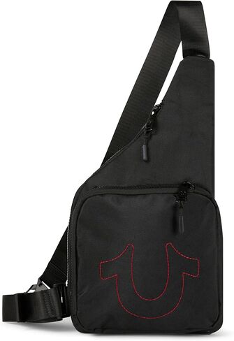True Religion Crossbody Bag Men - Anti Theft Shoulder Sling Bag, Zipper Phone Pocket and Key Leash in Kuwait