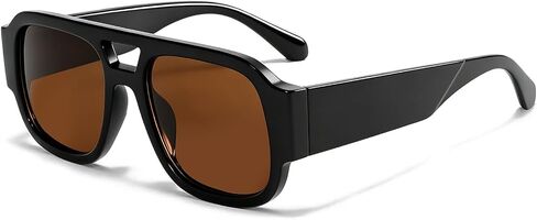 TYA Retro Oversized Aviator Sunglasses for Women Men 2026 Square Double Bridge Trendy Sun Glasses UV400 in Saudi Arabia
