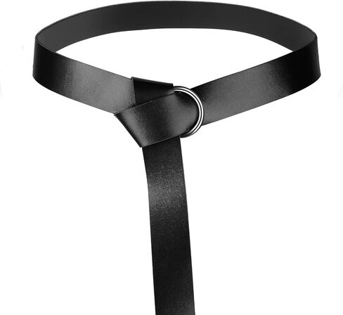Medieval Halloween Leather Belt Viking Renaissance Reenactment Accessory Pirate Belt Men Women Ring Belt (Black, 94 Inch) in Saudi Arabia