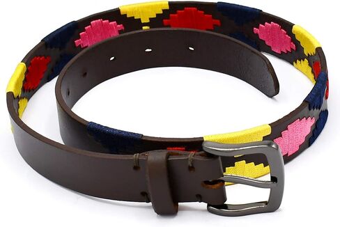 Leather Multi Polo Belt Multi Coloured 40" BLT-10 in Kuwait