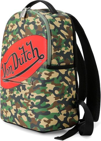 Von Dutch Large Backpack – Stylish Multi?Purpose Backpack with Front Zip Pocket, Adjustable Straps, and Durable Design (Cheetah Print) in Saudi Arabia