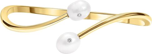 EcoGems 14K White/Yellow Gold Plated Silver Bracelets & Bangles – Freshwater Pearl, Lab Grown Diamond, Moissanite & Gemstone Styles – Round Brilliant – 0.06–0.40 TCW – Women’s Gift Jewelry (Small/Large Options) in Saudi Arabia