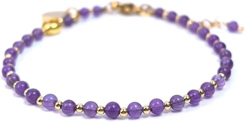 Morchic 3mm Natural Gemstone Beaded Bracelet for Women, Dainty Tiny Charm Jewelry, Adjustable 7.1-8.6" Ideal Birthday Holiday Gift in Kuwait