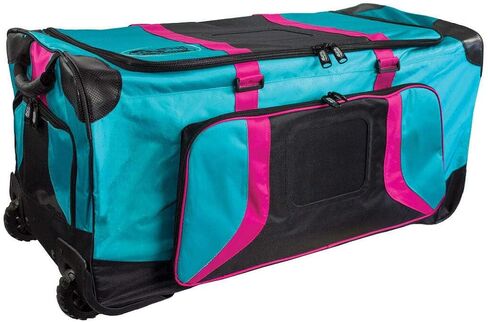 Pop Up Soft Trunk for Camp | Rolling Travel Duffle Bag | #CN-PUST3 | 30 x 14.5 x 15.5 Inches (Teal/Pink) in Kuwait