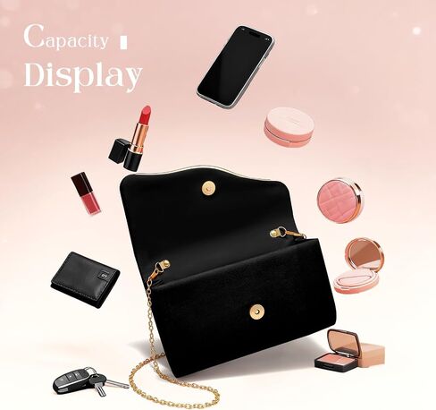 Suede Formal Evening Bag Clutch Purses for Women with Detachable Chain Evening Clutch for Wedding Cocktail Party in Kuwait