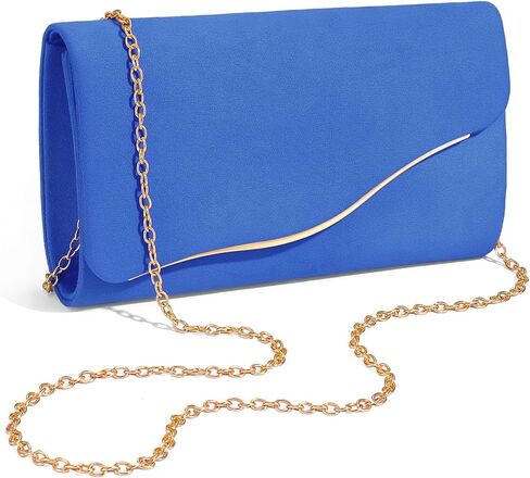 Suede Formal Evening Bag Clutch Purses for Women with Detachable Chain Evening Clutch for Wedding Cocktail Party in Kuwait