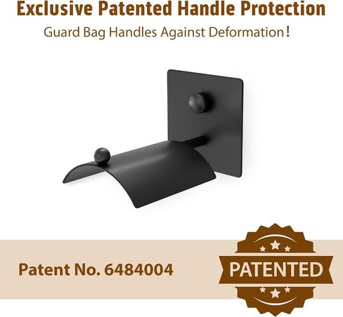 Wall Mounted Purse Organizer for Closet – Arc Handbag Holder Protects Handles & Saves Space, Adhesive or Screw Mount, Purse Hanger for Bedroom, Entryway, Office & Closet Storage / Organization, Black in Saudi Arabia
