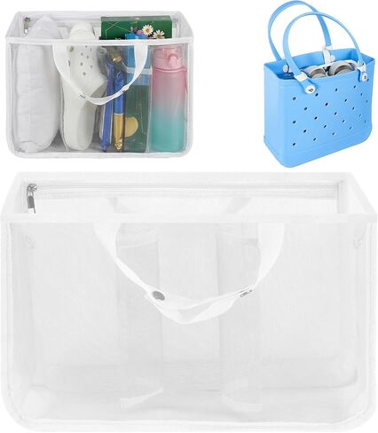 Beach Bag Organizer for Bogg Bag, Tote Bag Organizer Insert, Lightweight Mesh Divider with Zipper Pocket & 7 Compartments, Accessories Insert for XL Bogg Tote in Saudi Arabia