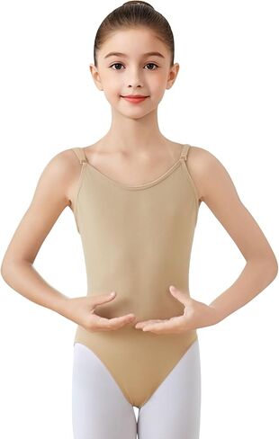 Girls Nude Camisole Leotard, Stretchy Girls Undergarment with Adjustable Straps to Wear Under Costumes/Outfits in Saudi Arabia