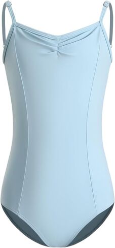 Girls Camisole Ballet Leotards, Adjustable Strap Dance Bodysuit for Girls, Soft Stretchy Gymnastics Outfit in Kuwait