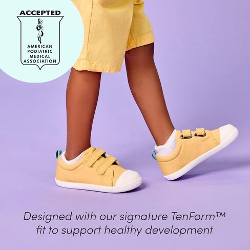 Ten Little Eco Canvas Kids & Toddler Shoes - APMA-Accepted, Lightweight, Breathable, 100% Recycled Cotton Kids Shoes - Non-Slip, Wide Toe Box, Zero-Drop, Flexible Toddler Sneakers in Saudi Arabia
