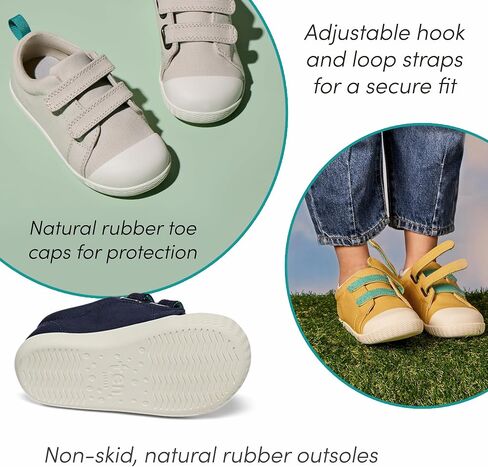 Ten Little Eco Canvas Kids & Toddler Shoes - APMA-Accepted, Lightweight, Breathable, 100% Recycled Cotton Kids Shoes - Non-Slip, Wide Toe Box, Zero-Drop, Flexible Toddler Sneakers in Saudi Arabia