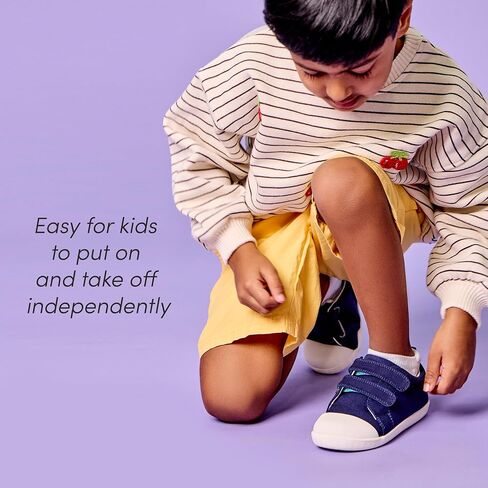 Ten Little Eco Canvas Kids & Toddler Shoes - APMA-Accepted, Lightweight, Breathable, 100% Recycled Cotton Kids Shoes - Non-Slip, Wide Toe Box, Zero-Drop, Flexible Toddler Sneakers in Saudi Arabia