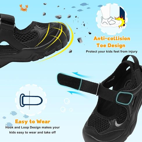 JOINFREE Toddler Sandals Girls Boys Wide Barefoot Water Sandals Lightweight Summer Water Shoes Quick-Dry Non-slip Aqua Athletic Sneakers for Beach Swim Pool in Kuwait