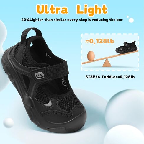 JOINFREE Toddler Sandals Girls Boys Wide Barefoot Water Sandals Lightweight Summer Water Shoes Quick-Dry Non-slip Aqua Athletic Sneakers for Beach Swim Pool in Kuwait