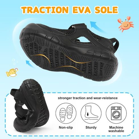 JOINFREE Toddler Sandals Girls Boys Wide Barefoot Water Sandals Lightweight Summer Water Shoes Quick-Dry Non-slip Aqua Athletic Sneakers for Beach Swim Pool in Kuwait