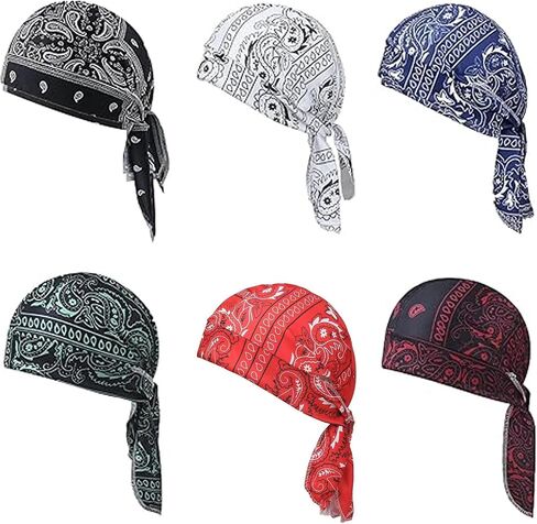 6PCS Paisley Cooling Headscarf Cap elastic cycling sports cap cooling head scarf men and Women in Saudi Arabia