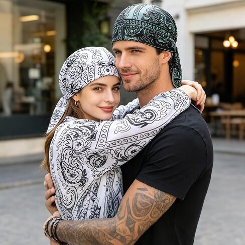 6PCS Paisley Cooling Headscarf Cap elastic cycling sports cap cooling head scarf men and Women in Saudi Arabia