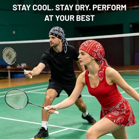 6PCS Paisley Cooling Headscarf Cap elastic cycling sports cap cooling head scarf men and Women in Saudi Arabia