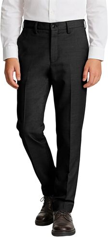 Boys Dress Pants Flat Front Casual Pants for Boy Adjustable Waist Trousers Teen Kids Formal Uniform for School in Saudi Arabia